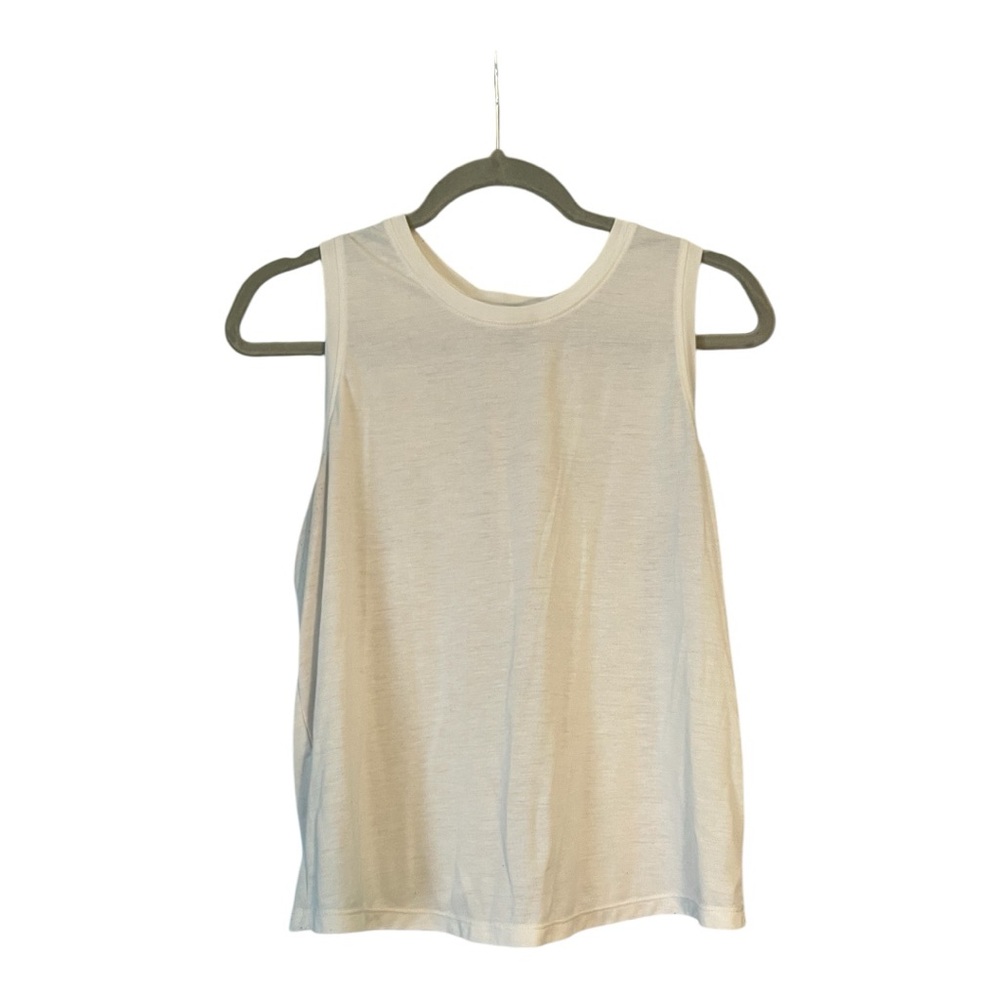 OLD NAVY Athletic White Sleeveless Women's Crop Top With Mesh Back